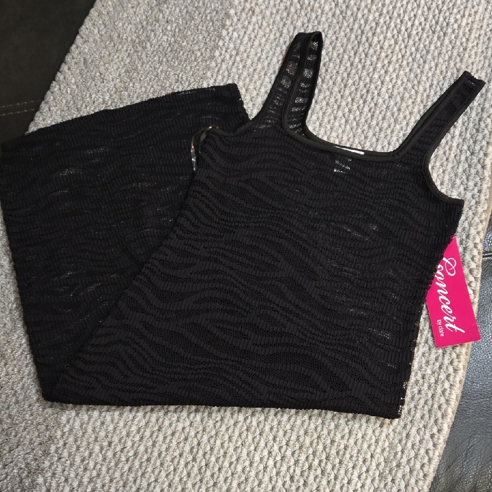 Women's Black Lace Swim Cover